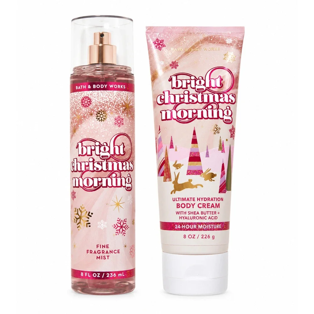 NEW! Bath & Body Works Bright Christmas Morning Body Cream Lotion Fragrance Mist
